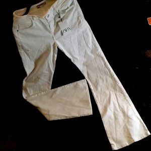 ZARA | Flare Fit High Rise White Jeans With Tags | Size 8